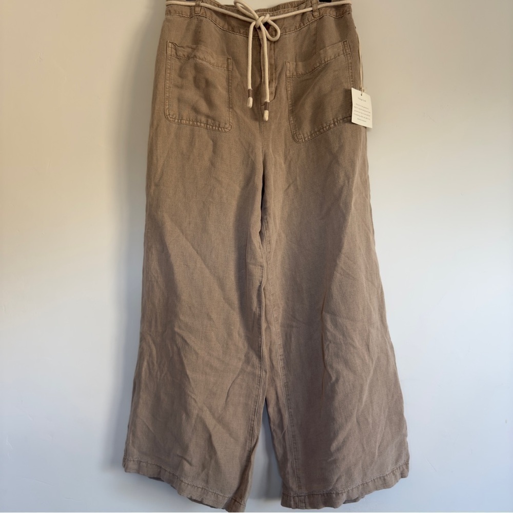 NWT C&C California linen blend wide leg pants Size: 8